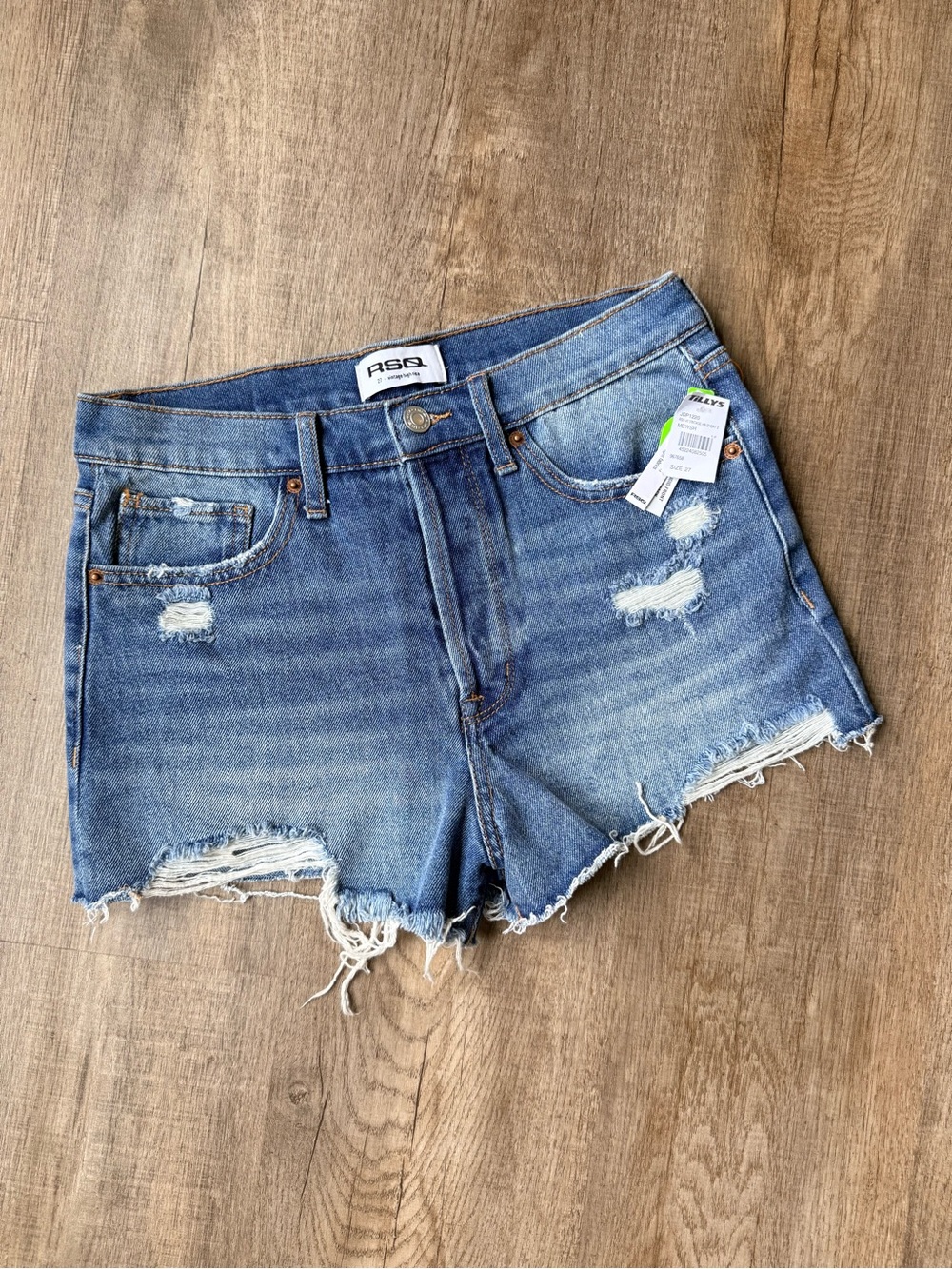 RSQ Vintage High-Rise Distressed Denim Shorts